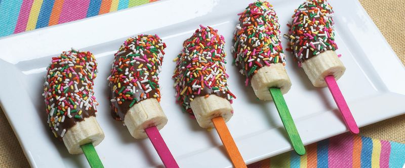 Chocolate-Dipped Peanut Butter Banana Pops