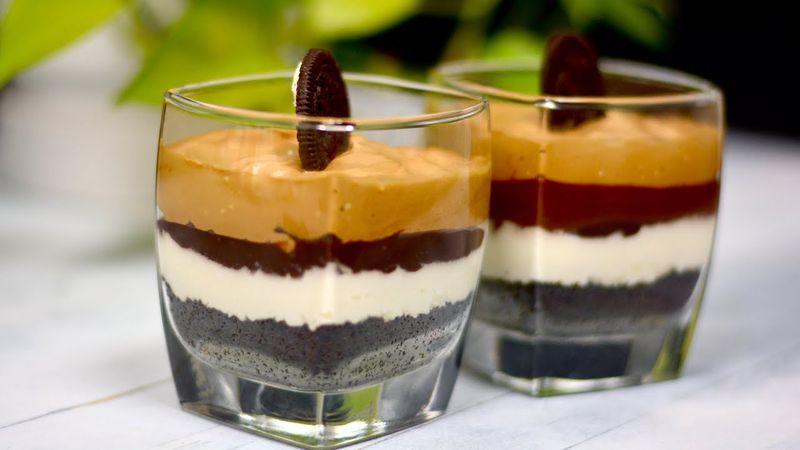 Chocolate Dalgona Whipped Coffee Parfait