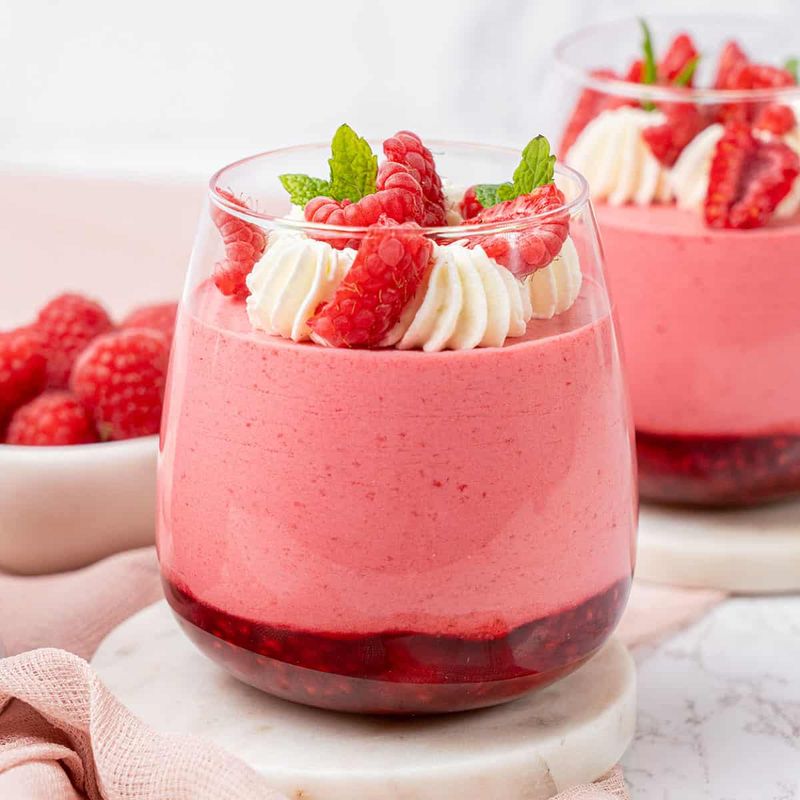 Raspberry Mousse Cups