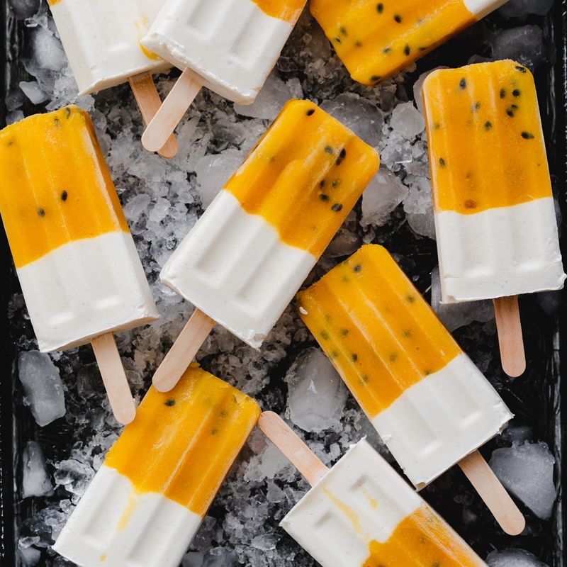 Creamy Coconut Mango Popsicles