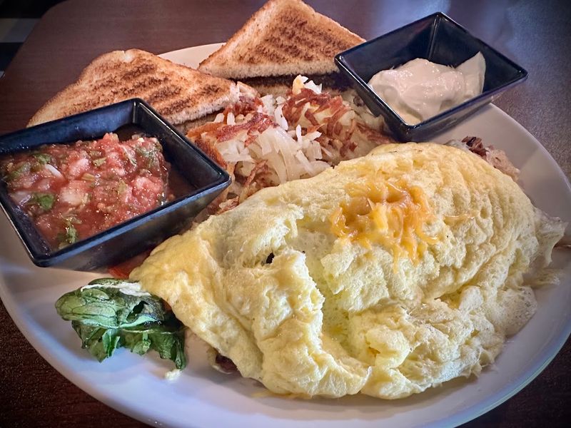 Classic Breakfast Plates Arrive Generously Filled