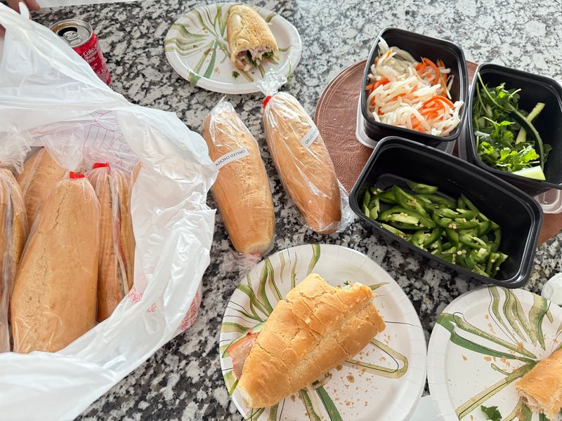 Grilled Chicken Banh Mi, Herb Forward