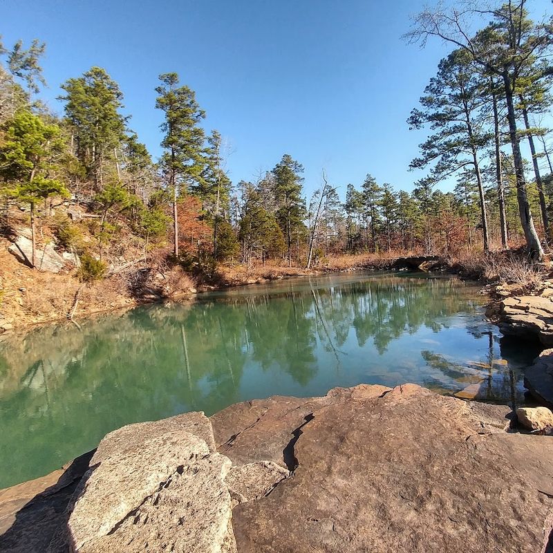 Clear Creek Pools And Forest Light