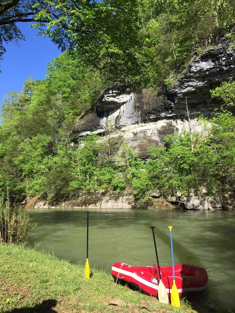 Clear Water Views Beneath The Canoe