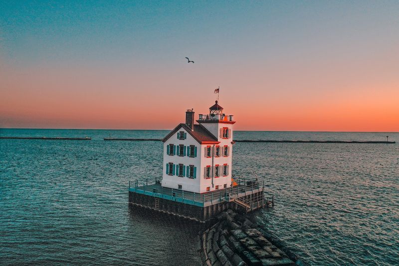 Lorain Lighthouse Viewing Stop at Lakeview Park, Lorain, OH