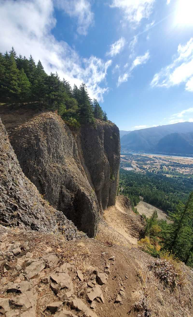 Climbers Hanging on the Rock Face