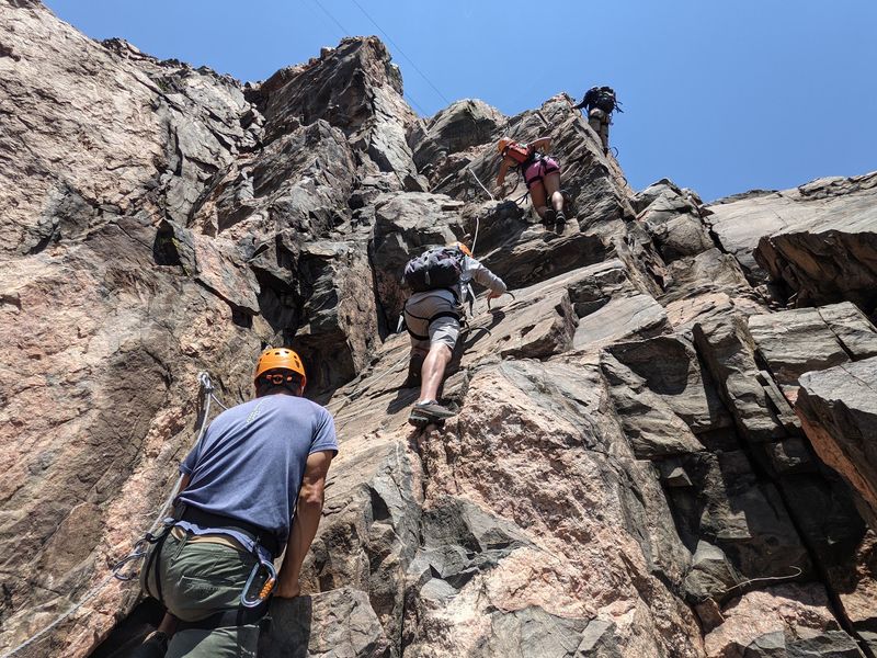 Climbing the Canyon Wall on the Via Ferrata