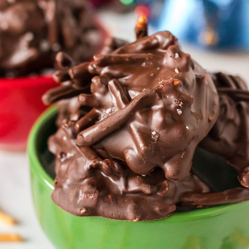 Chocolate Peanut Butter Haystack Cookies