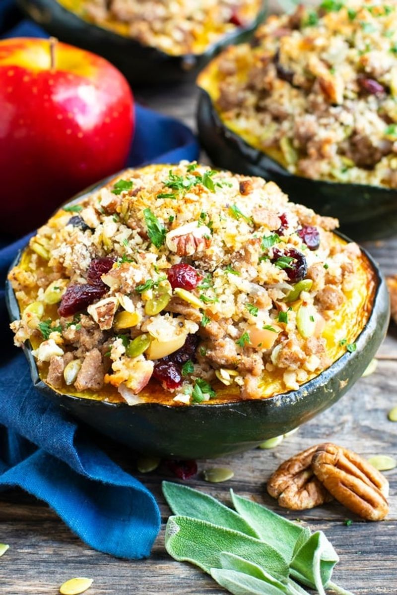 Turkey Stuffed Acorn Squash