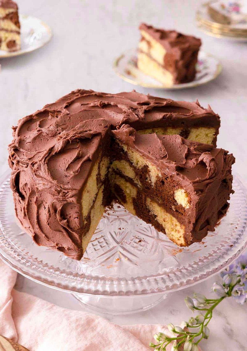 Marble Sheet Cake