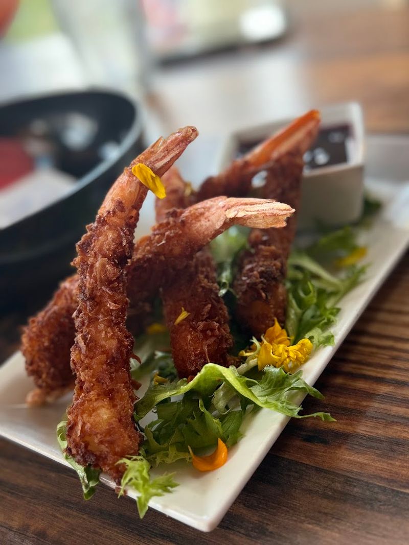 Coconut Shrimp With Homemade Blueberry Sauce 