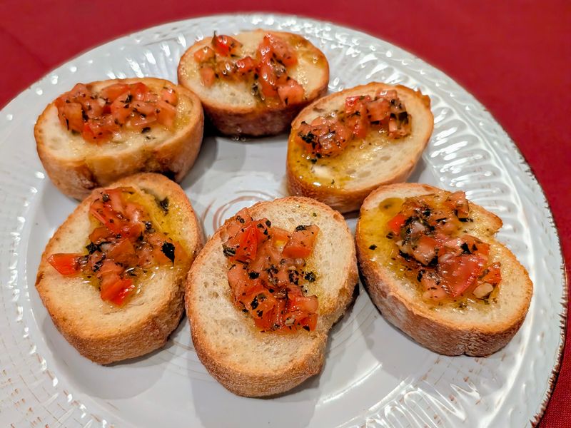 Complimentary Bruschetta Sets The Tone From The Start