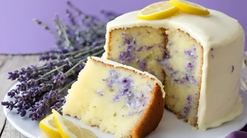 Luscious Lemon Lavender Layer Cake