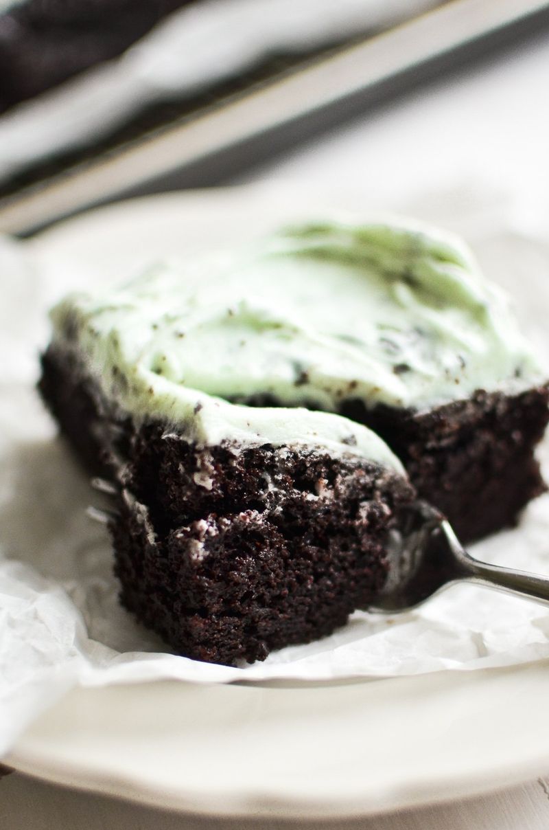 Mint Chocolate Sheet Cake
