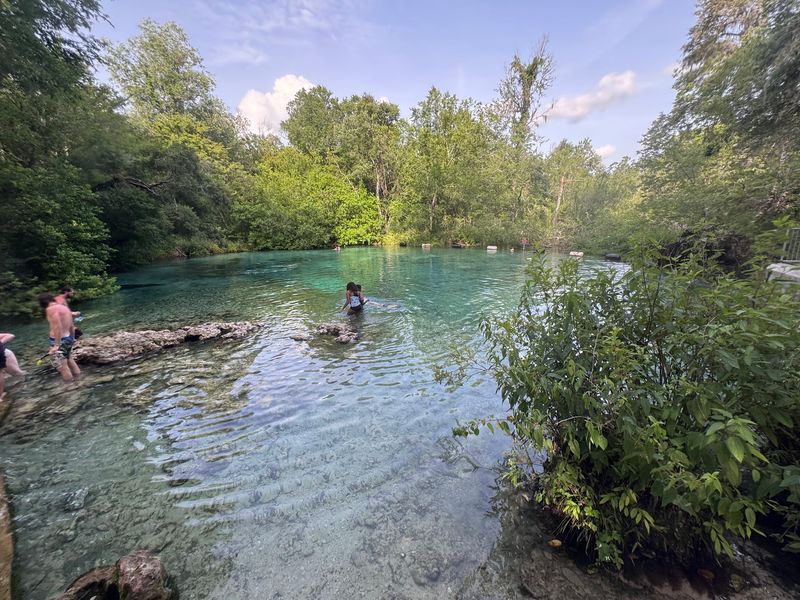 Cooling Off In The Beautiful Blue Hole Spring