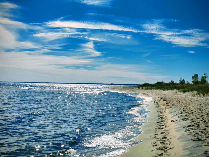 East Tawas & Tawas Point State Park, Turquoise Huron Waters And Lighthouse