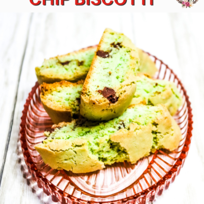 Mint Chocolate chip Biscotti