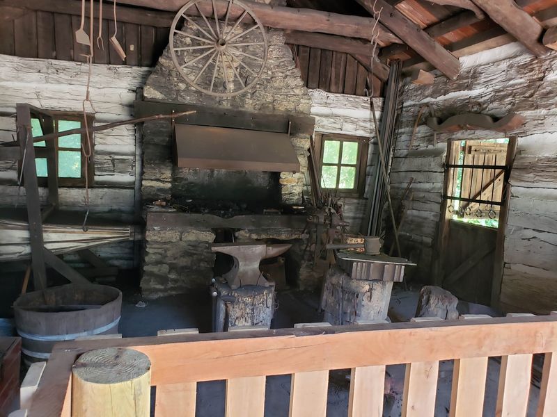 Costumed Interpreters And The Blacksmith's Forge