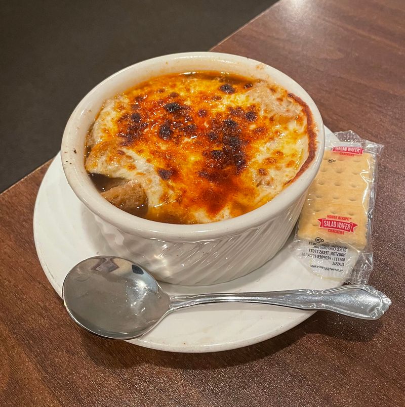 Traditional Menu Items Like French Onion Soup and Creamed Cabbage