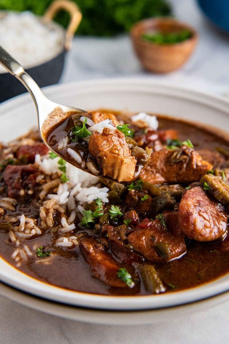 Chicken and Sausage Gumbo That Causes Family Feuds