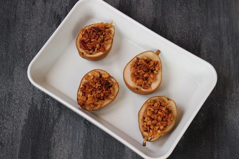 Surprise Peas in Pear Halves