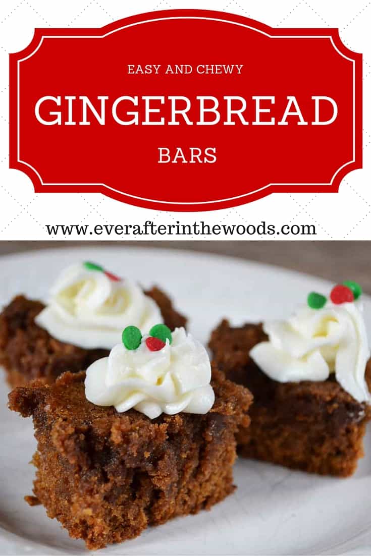 Easy Chewy Gingerbread Cookie Bars