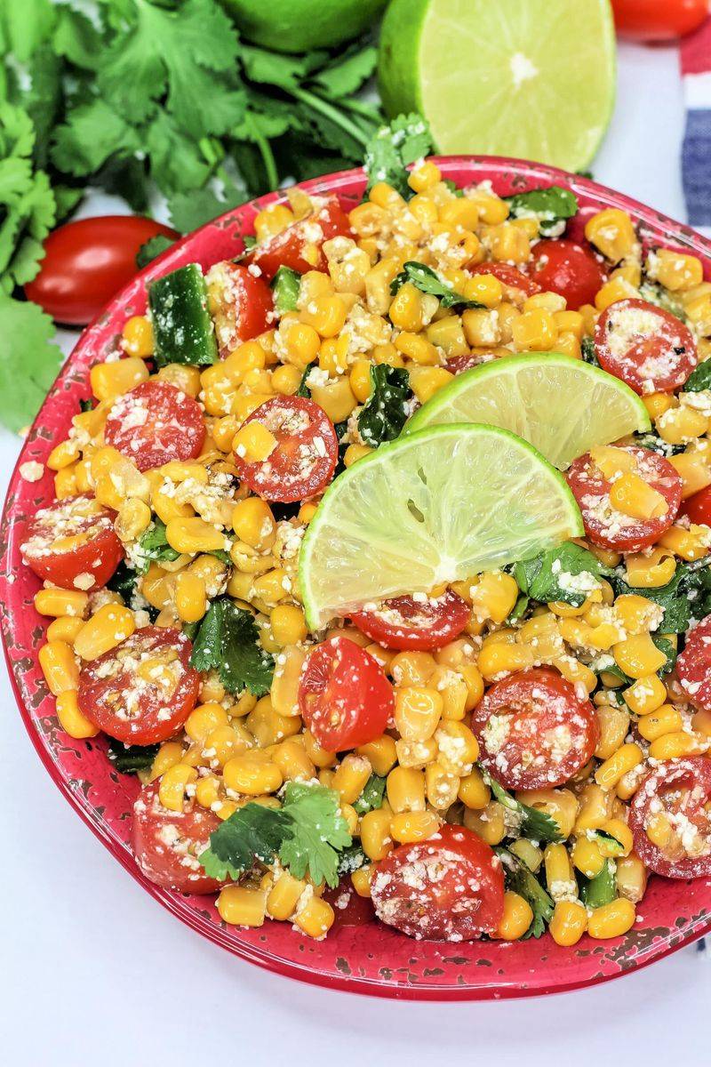 Grilled Corn & Cotija Salad