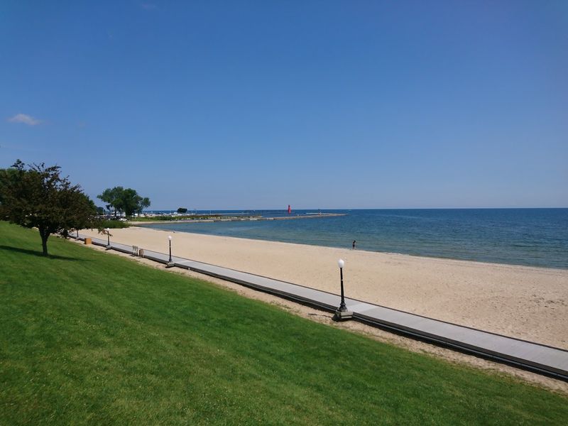 Crescent Beach And Boardwalk