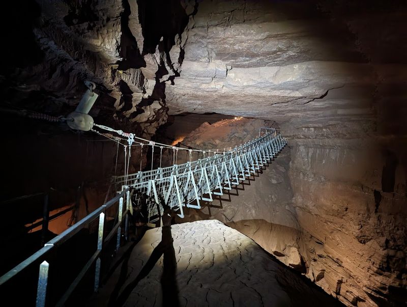 Cross The World's Longest Underground Swinging Bridge