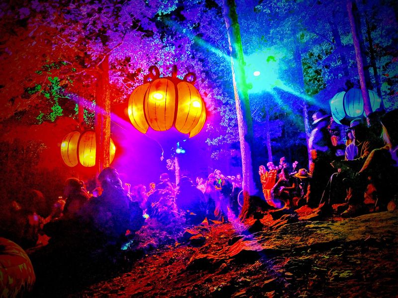 Crowds Fill The Mountain After Sunset