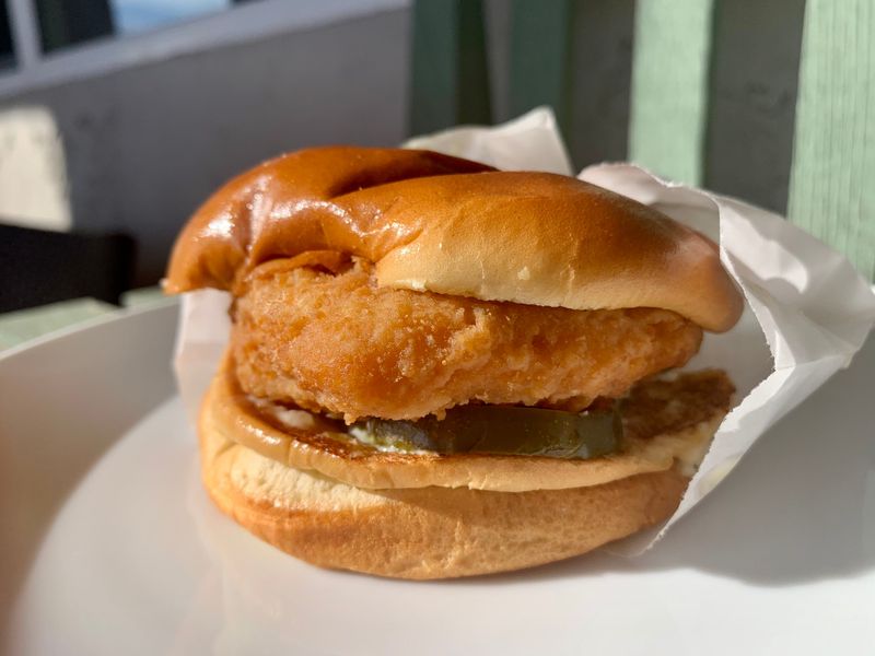 Popeyes Cajun Flounder Sandwich