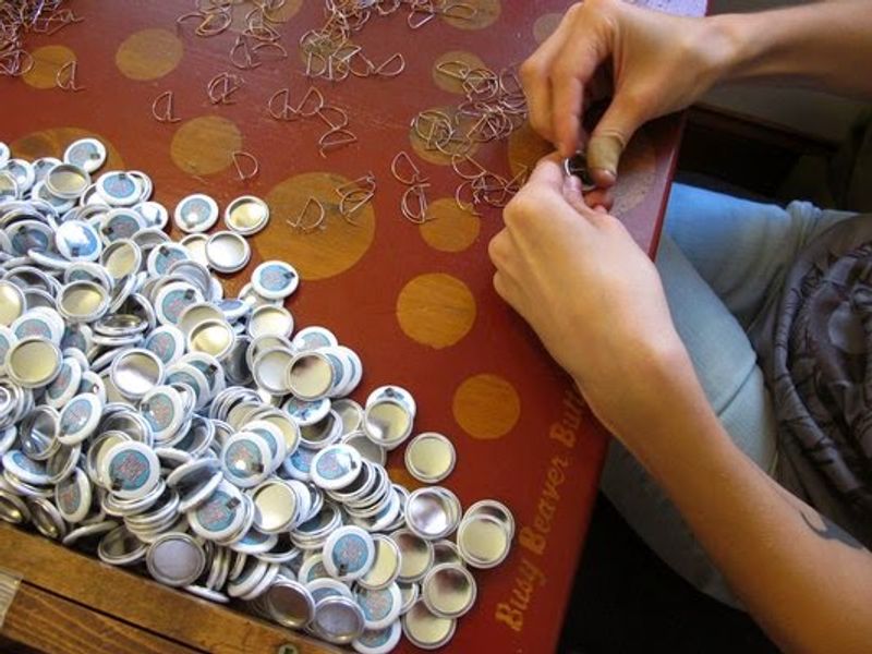 Custom Buttons Made On-Site