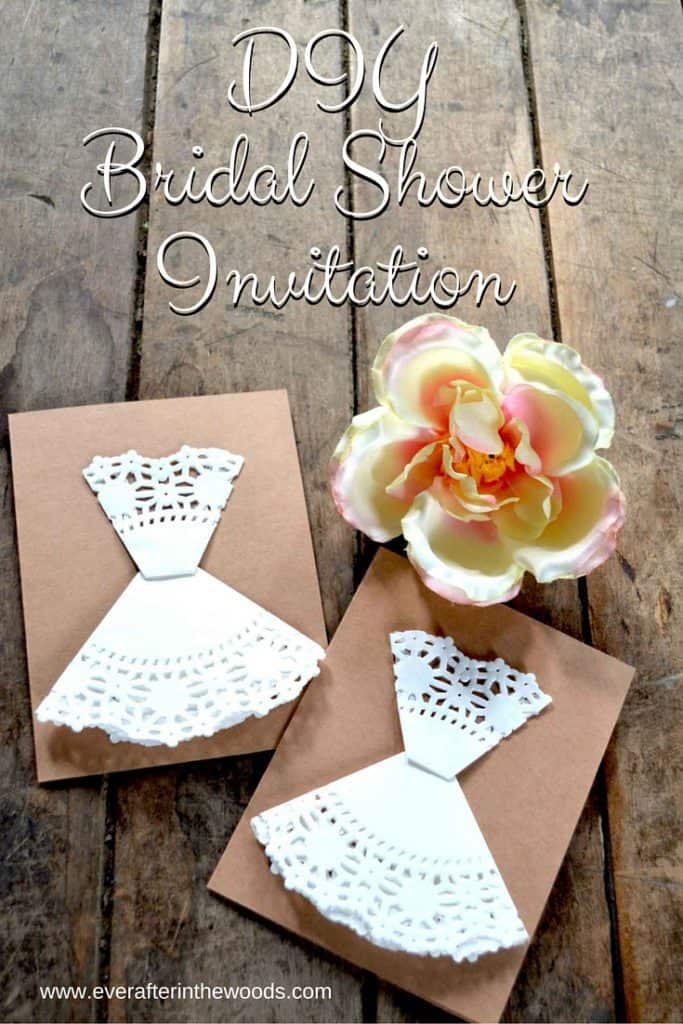 DIY bridal invitations dress rustic chic cute unique cheap