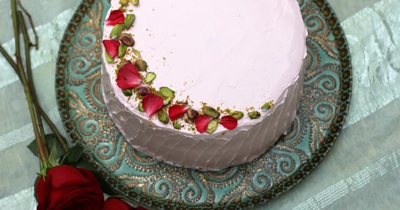 Pistachio Cardamom Rose Cake
