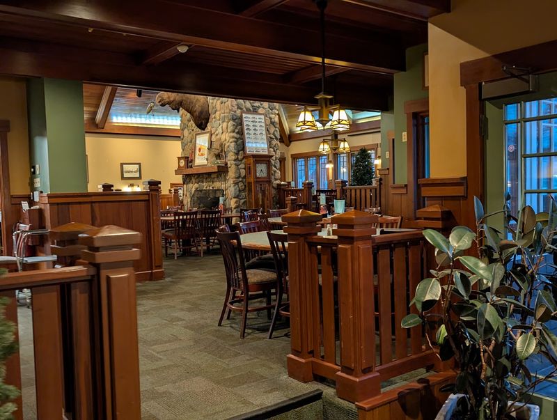 Dark Wood, Low Lights, and a Cozy Interior