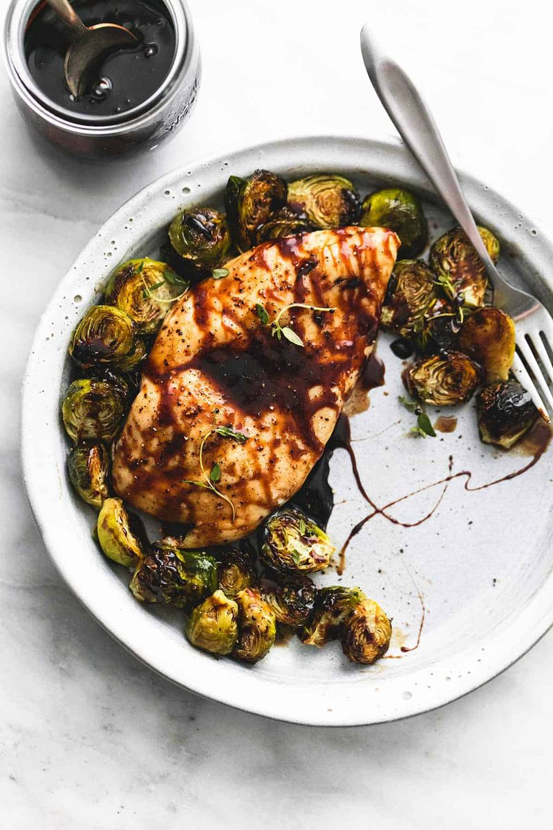 Balsamic Glazed Chicken with Brussels Sprouts