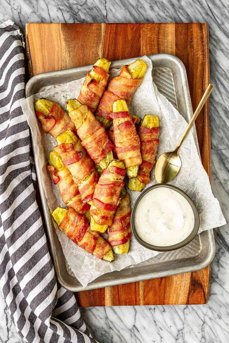 Bacon-Wrapped Pickle Spears