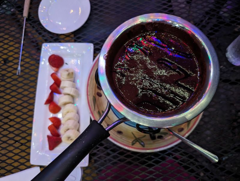 Dessert Means Dipping Into Chocolate