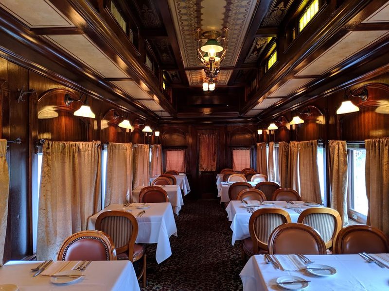 Dining Inside A Real Decommissioned Train Car