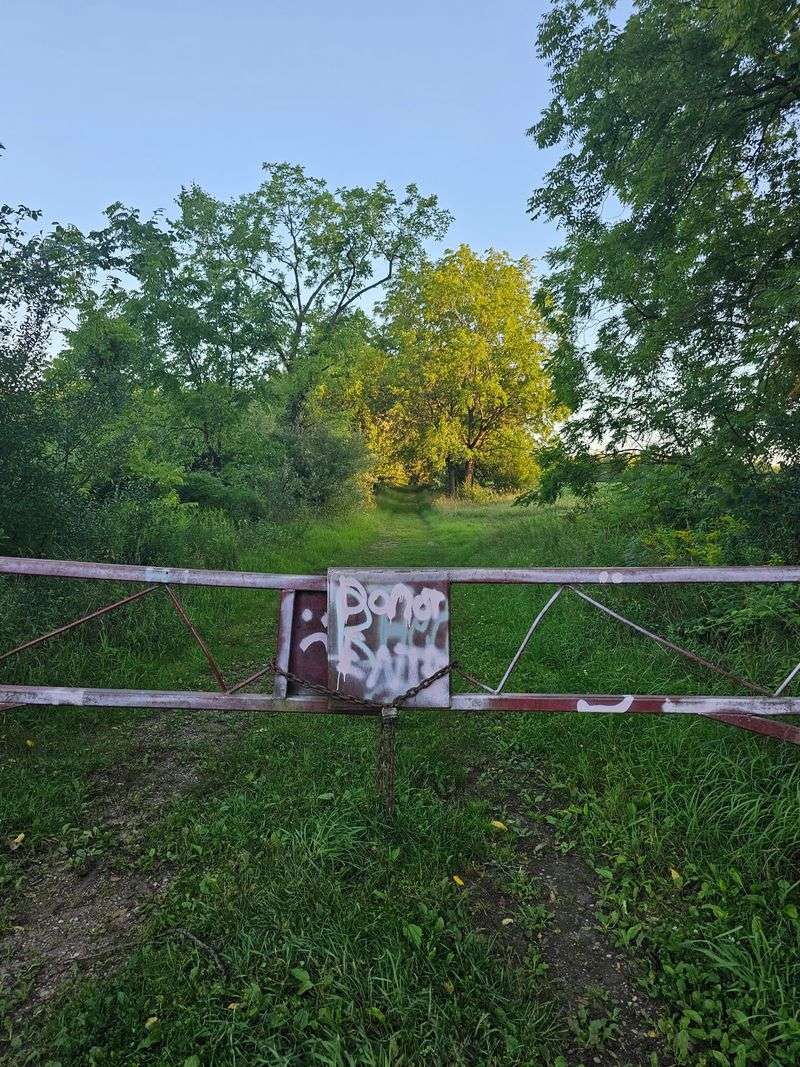 Do Not Cross Gates On Seven Gables Road