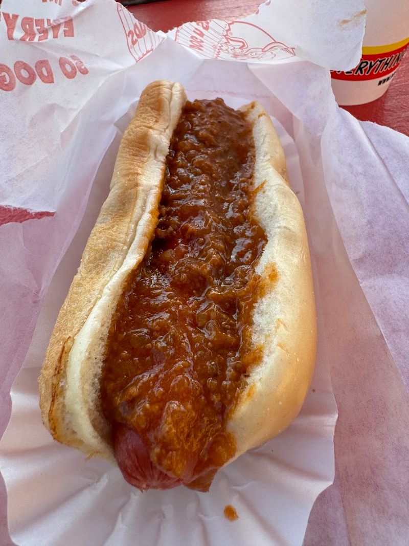 The Foot-Long Chicago Dog Is The Star Of The Menu