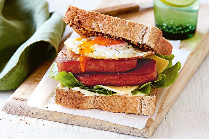 Spam and Egg Sandwich
