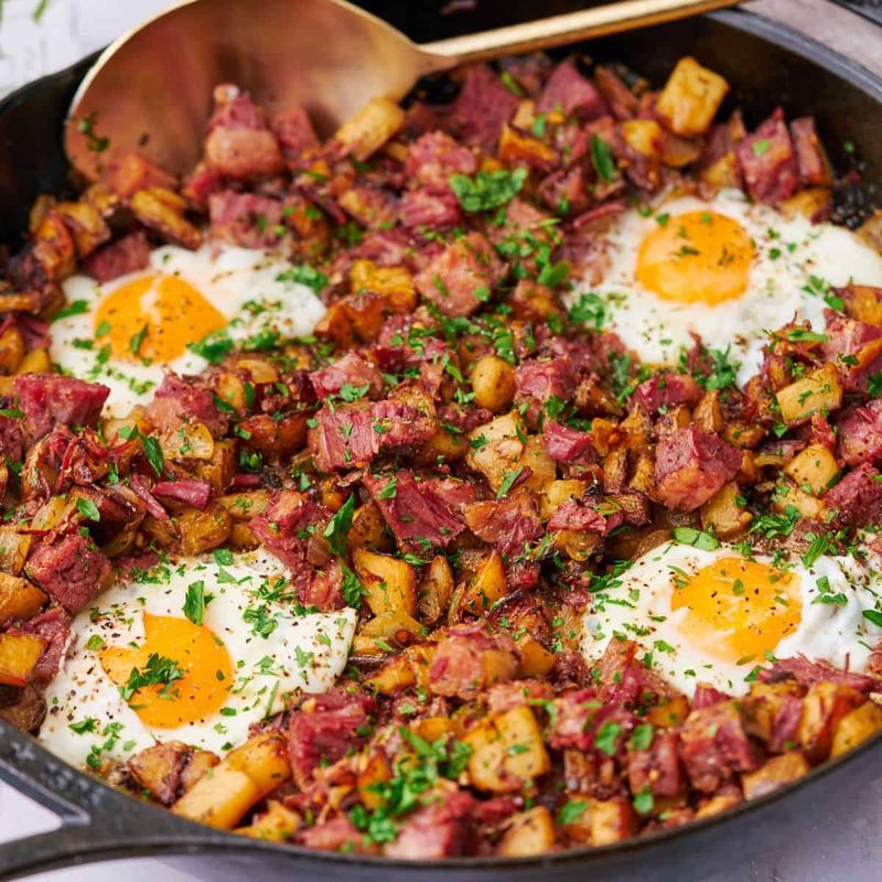 Corned Beef Hash with a Runny Egg