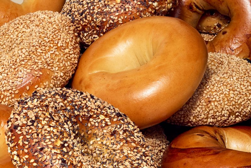 Plain Bagel, Buttered, With Sea Salt