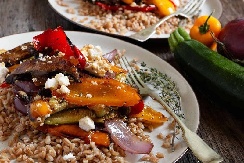 Roasted Vegetable and Farro Salad
