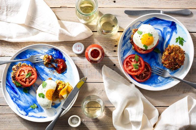 Codfish Cakes with Eggs