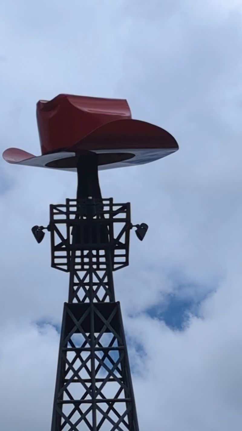 Eiffel Tower With The Red Cowboy Hat