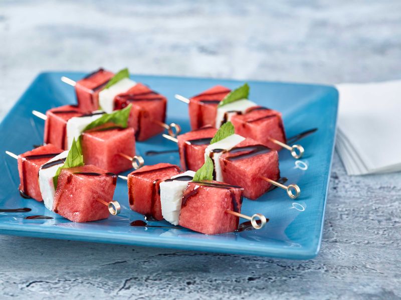 Watermelon Feta Skewers