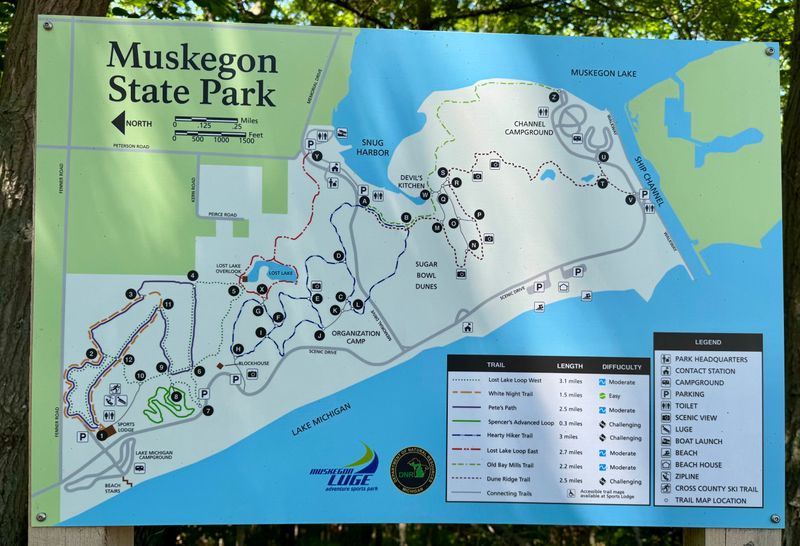 Muskegon Luge Adventure Sports Park Snowshoe Trails, Muskegon State Park