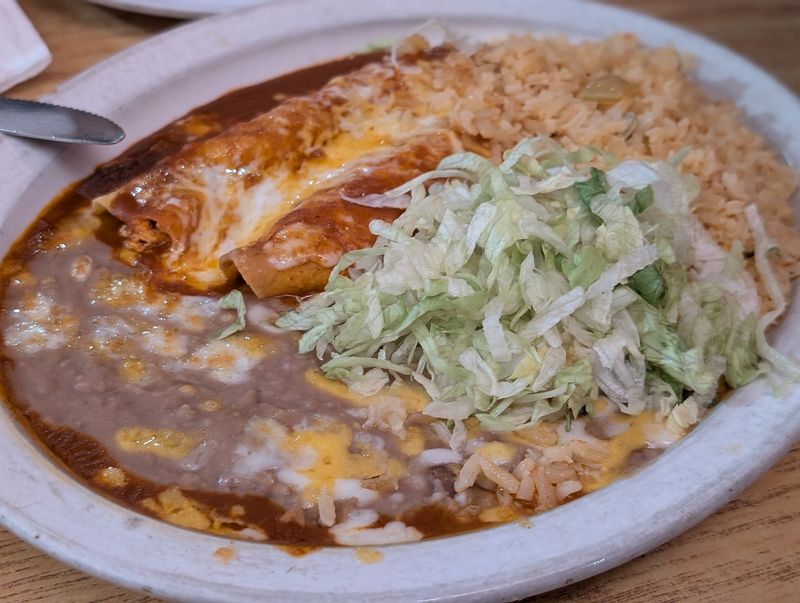 Enchiladas Drenched In That Beloved Red Sauce